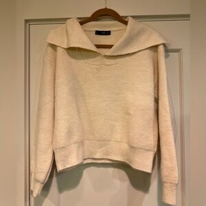 Mango Cream V-Neck Sweater